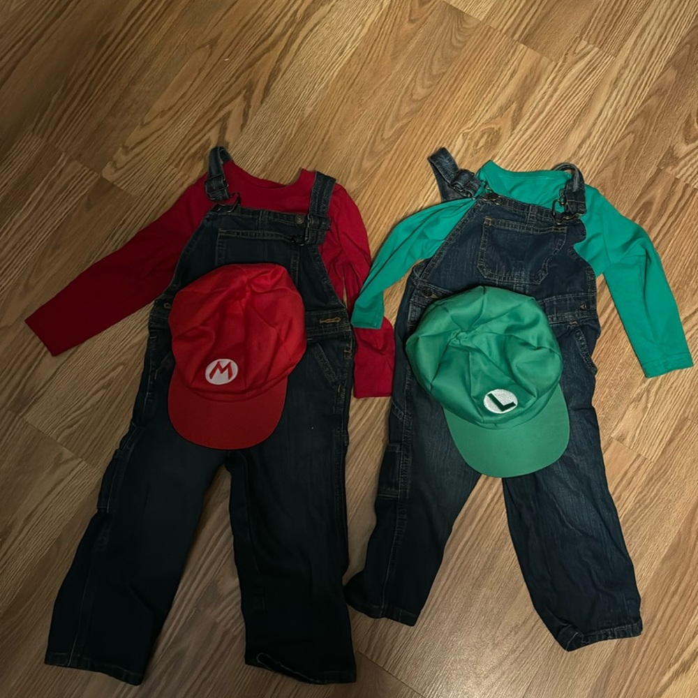 Mario and Luigi Halloween costume set